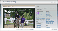 Desktop Screenshot of nativehorse.wordpress.com