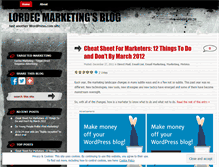 Tablet Screenshot of lordecmarketing.wordpress.com