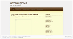 Desktop Screenshot of ncmenterprises.wordpress.com