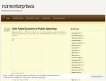 Tablet Screenshot of ncmenterprises.wordpress.com