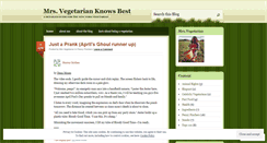 Desktop Screenshot of mrsvegetarian.wordpress.com