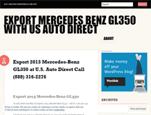 Tablet Screenshot of exportgl350.wordpress.com