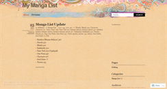 Desktop Screenshot of mymangalist.wordpress.com