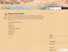 Tablet Screenshot of mymangalist.wordpress.com