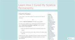 Desktop Screenshot of curesciatica.wordpress.com