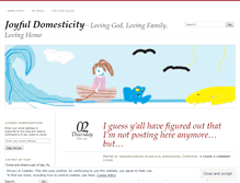 Tablet Screenshot of joyfulmother.wordpress.com