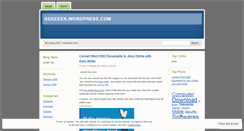 Desktop Screenshot of geeeeek.wordpress.com