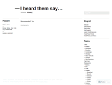Tablet Screenshot of iheardthemsay.wordpress.com