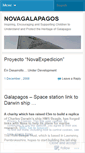 Mobile Screenshot of novagalapagos.wordpress.com