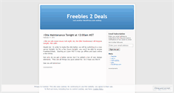 Desktop Screenshot of freebies2deals.wordpress.com