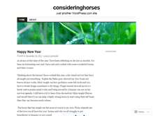 Tablet Screenshot of consideringhorses.wordpress.com