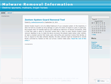 Tablet Screenshot of malwareremoval.wordpress.com