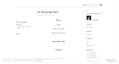 Desktop Screenshot of mygaragesales.wordpress.com