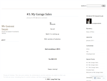 Tablet Screenshot of mygaragesales.wordpress.com