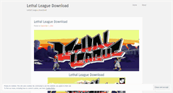 Desktop Screenshot of lethalleaguedownload.wordpress.com