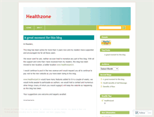 Tablet Screenshot of healthzone.wordpress.com