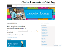 Tablet Screenshot of clairelancaster.wordpress.com