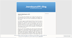 Desktop Screenshot of jeansbyyou09.wordpress.com