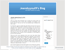 Tablet Screenshot of jeansbyyou09.wordpress.com