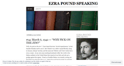 Desktop Screenshot of ezrapoundspeaks.wordpress.com