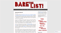 Desktop Screenshot of barethelist.wordpress.com