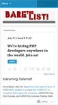 Mobile Screenshot of barethelist.wordpress.com
