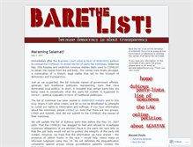 Tablet Screenshot of barethelist.wordpress.com