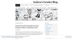 Desktop Screenshot of genderthoughts.wordpress.com