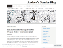 Tablet Screenshot of genderthoughts.wordpress.com