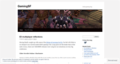 Desktop Screenshot of gamingsf.wordpress.com