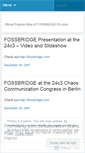 Mobile Screenshot of fossbridge.wordpress.com