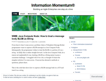Tablet Screenshot of informationmomentum.wordpress.com