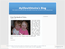 Tablet Screenshot of mylifewithtwins.wordpress.com