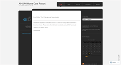 Desktop Screenshot of aihsahhomecare.wordpress.com