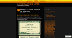 Desktop Screenshot of 100dollarleads.wordpress.com