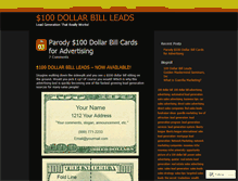 Tablet Screenshot of 100dollarleads.wordpress.com