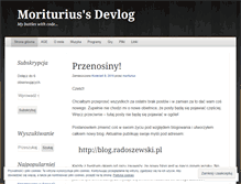 Tablet Screenshot of moriturius.wordpress.com
