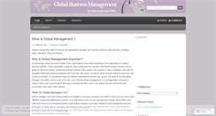 Desktop Screenshot of globalbusinessmgmt.wordpress.com