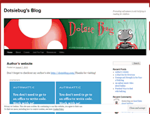 Tablet Screenshot of dotsiebug.wordpress.com