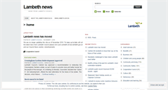 Desktop Screenshot of lambethnews.wordpress.com