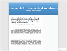 Tablet Screenshot of commercialkitchenhoodexhaustcleaning.wordpress.com
