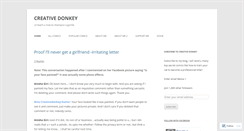 Desktop Screenshot of creativedonkey.wordpress.com