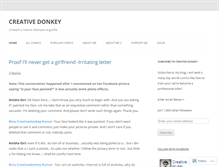 Tablet Screenshot of creativedonkey.wordpress.com