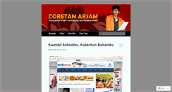 Desktop Screenshot of coretanarsam.wordpress.com