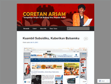 Tablet Screenshot of coretanarsam.wordpress.com