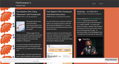 Desktop Screenshot of faithkeepersblog.wordpress.com