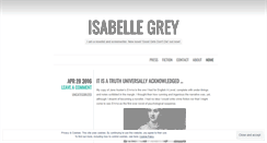 Desktop Screenshot of isabellegrey.wordpress.com