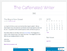 Tablet Screenshot of caffeinesoakedwriter.wordpress.com