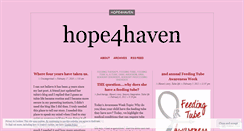 Desktop Screenshot of hope4haven.wordpress.com