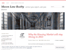 Tablet Screenshot of mavenlanerealty.wordpress.com